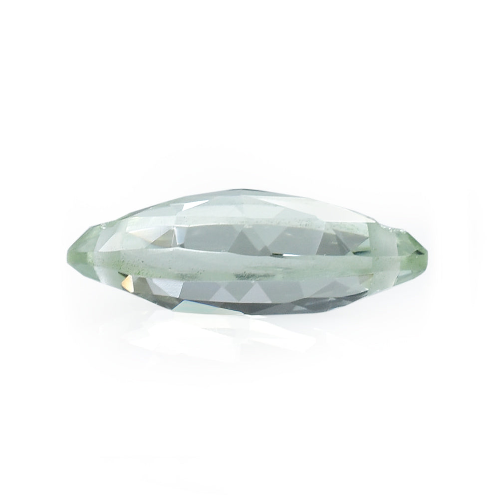 GREEN AMETHYST ROSE CUT BRIOLETTE MARQUISE (TWO FULL DRILL) 16X8MM 4.03 Cts.