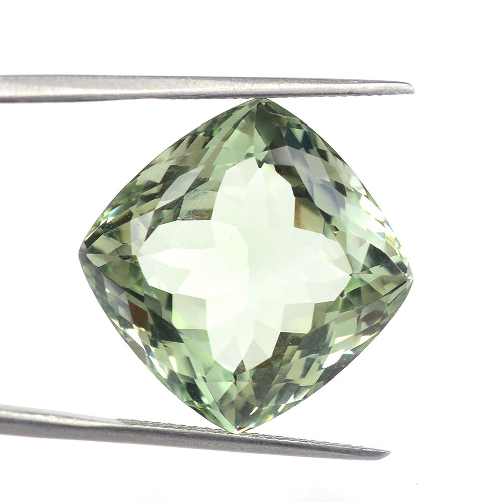 GREEN AMETHYST CUT CUSHION 18.00MM 23.70 Cts.