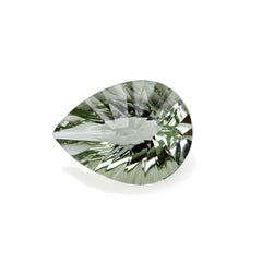 GREEN AMETHYST CONCAVE BRIOLETTE PEAR 16X12MM 6.78Cts.