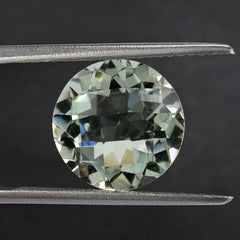 GREEN AMETHYST CHECKER CUT ROUND 11MM 4.32 Cts.