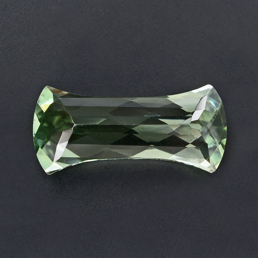 GREEN AMETHYST CHECKER CUT FANCY 24X11MM 13.00 Cts.