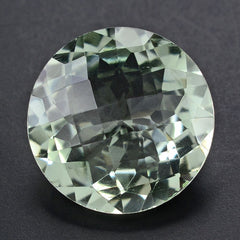 GREEN AMETHYST CHECKER CUT ROUND 18MM 17.34 Cts.