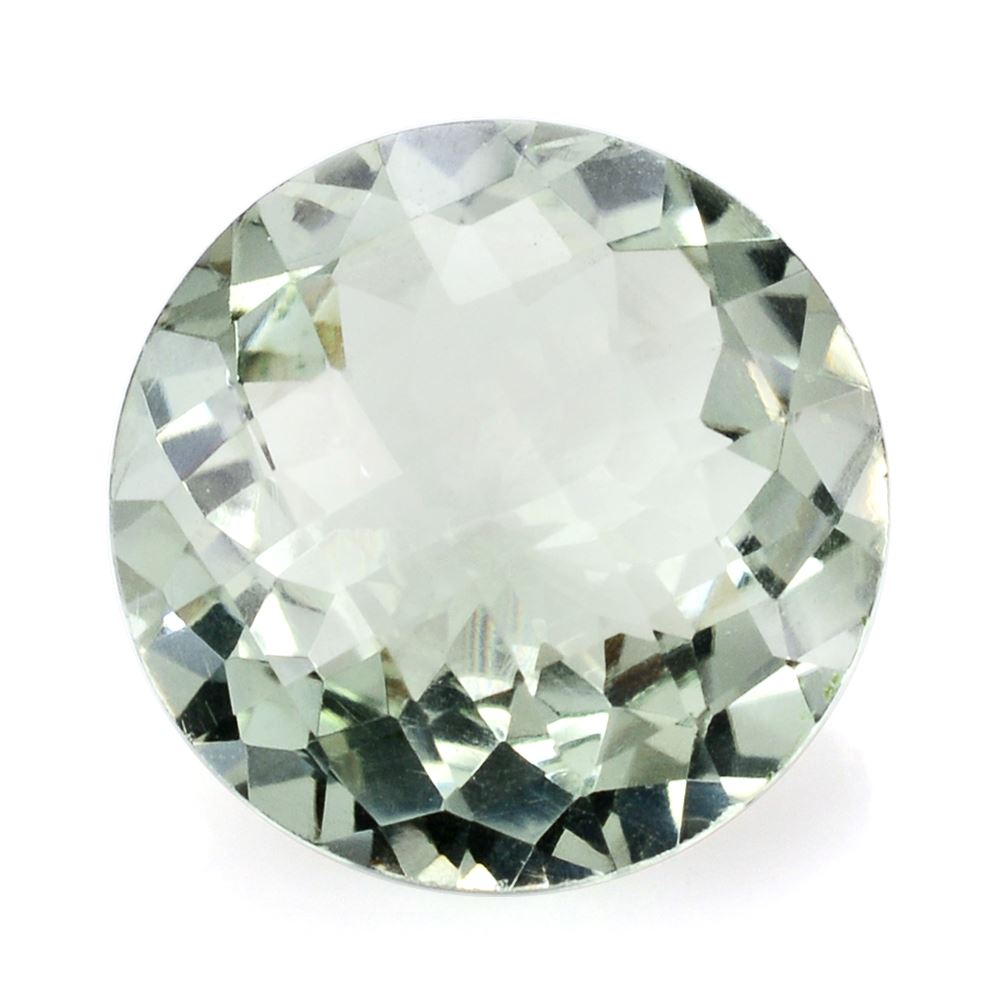 GREEN AMETHYST CHECKER CUT ROUND 18MM 17.34 Cts.