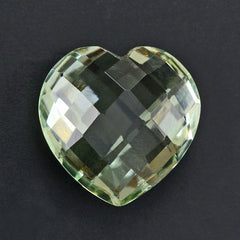 GREEN AMETHYST BRIOLETTE HEART 12MM 5.61 Cts.