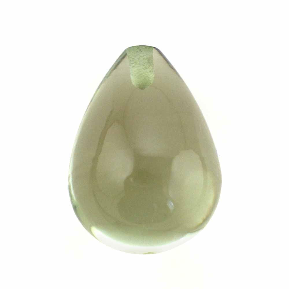 GREEN AMETHYST PLAIN DROP (HALF DRILL) 16X11MM 12.27 Cts.