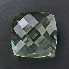 GREEN AMETHYST BRIOLETTE CUSHION 15MM 8.31 Cts.