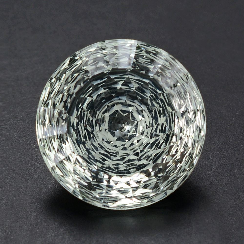 GREEN AMETHYST NIRVANA CUT ROUND 14MM 8.57 Cts.