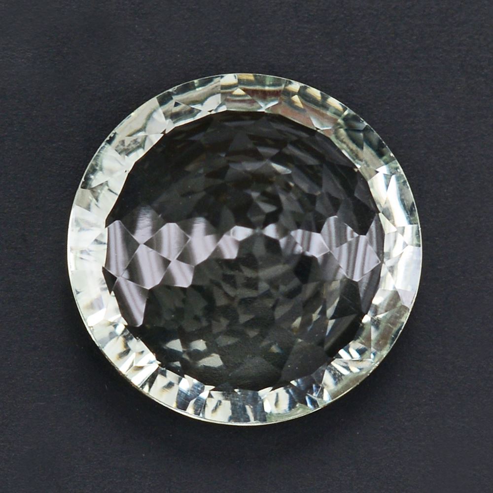 GREEN AMETHYST NIRVANA CUT ROUND 14MM 8.57 Cts.