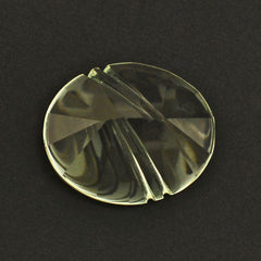 GREEN AMETHYST FLAT BUFFTOP LIGHTENING OVAL 12X10MM 3.62 Cts.