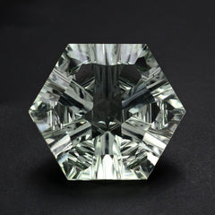 GREEN AMETHYST CONCAVE SPLENDOR CUT HEXAGON 16MM 13.51 Cts.