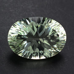 GREEN AMETHYST CONCAVE CUT OVAL 18X13MM 11.07 Cts.