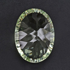 GREEN AMETHYST CONCAVE CUT OVAL 18X13MM 11.07 Cts.