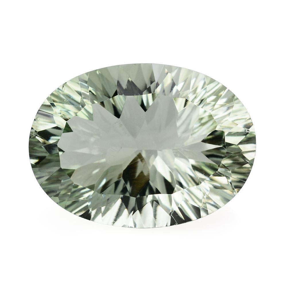 GREEN AMETHYST CONCAVE CUT OVAL 18X13MM 11.07 Cts.