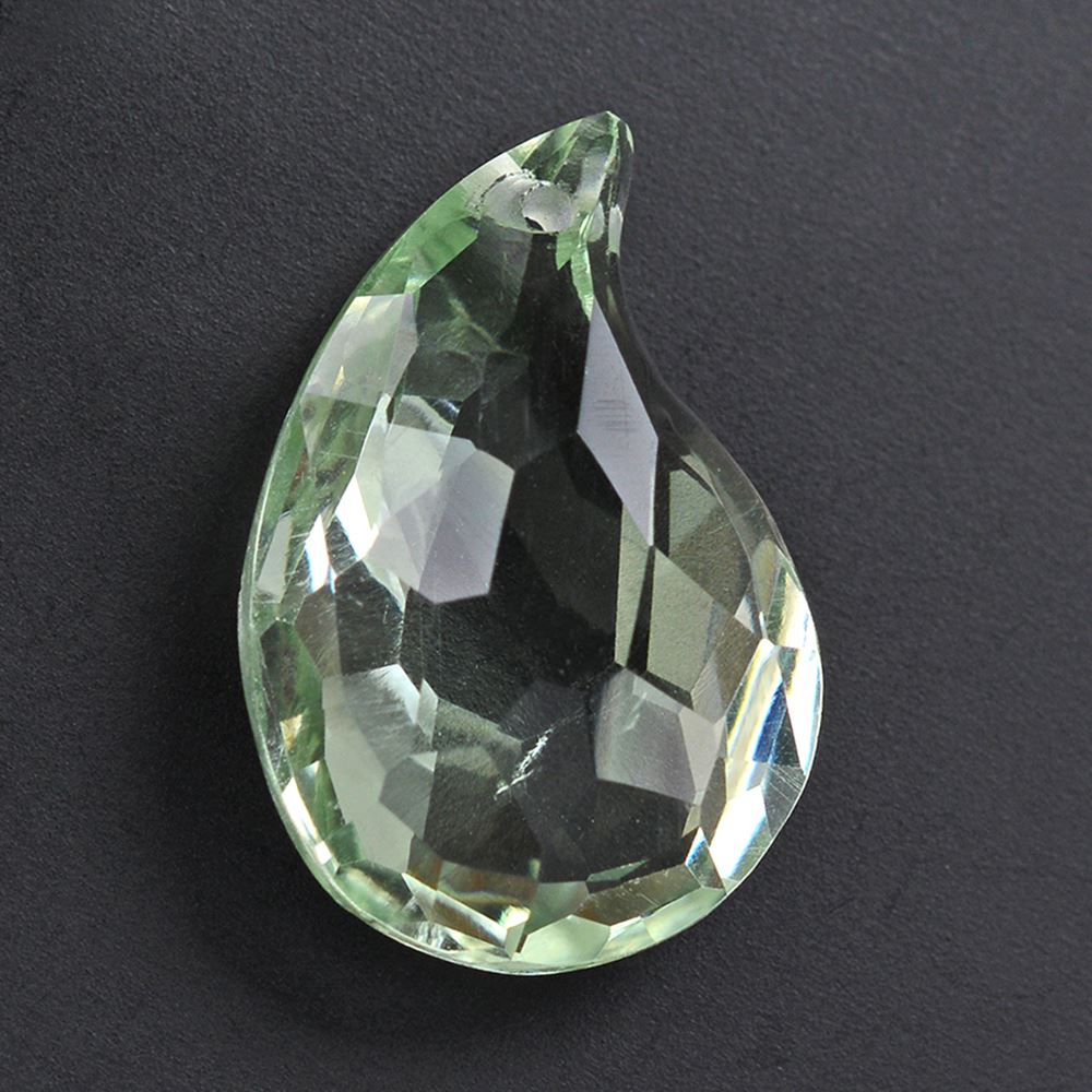 GREEN AMETHYST BOTH SIDE TABLE CUT MANGO SHAPE WITH (FULL DRILL) 20X13.50MM 11.15 Cts.