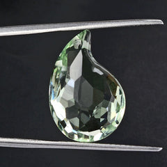 GREEN AMETHYST BOTH SIDE TABLE CUT MANGO SHAPE WITH (FULL DRILL) 20X13.50MM 11.15 Cts.