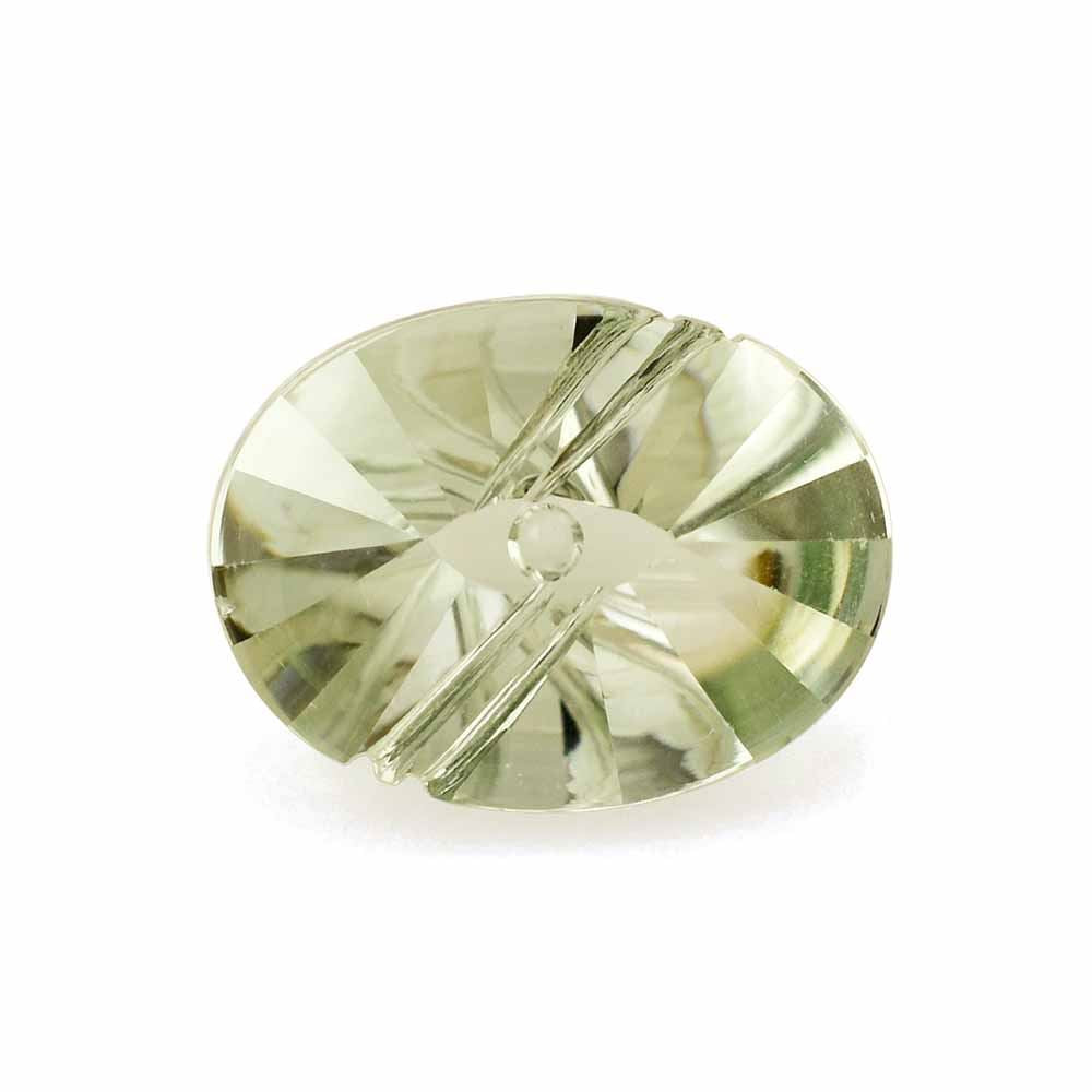 GREEN AMETHYST FLAT BUFFTOP EVIL EYE OVAL 20X15MM 15.17 Cts.