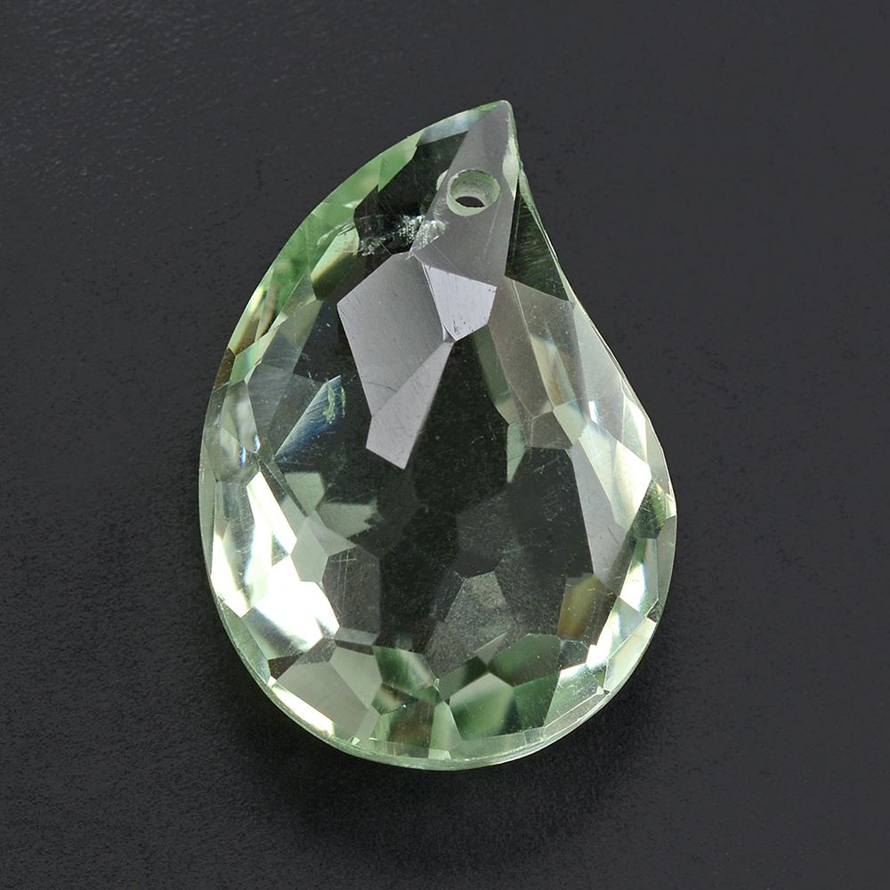 GREEN AMETHYST BOTH SIDE TABLE CUT MANGO SHAPE WITH (FULL DRILL) 20X14MM 11.75 Cts.