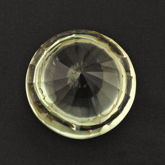 GREEN AMETHYST BUFFTOP ROUND WITH TWISTED CONCAVE 15MM 12.13 Cts.