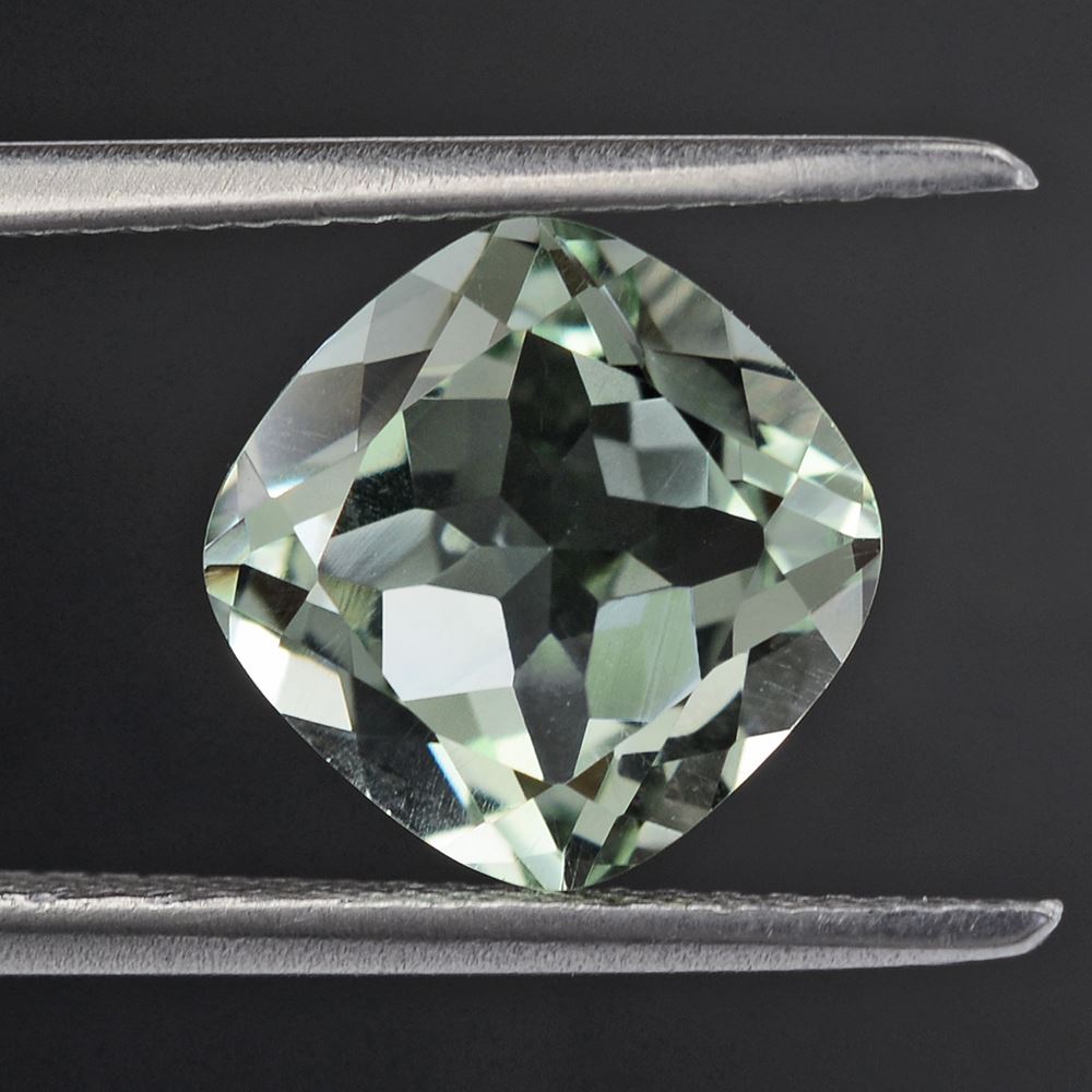 GREEN AMETHYST CUT CUSHION (C1) 9MM 2.83 Cts.