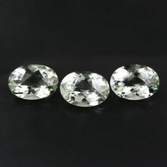 GREEN AMETHYST CHECKER CUT OVAL (C1) 14X10MM 5.28 Cts.
