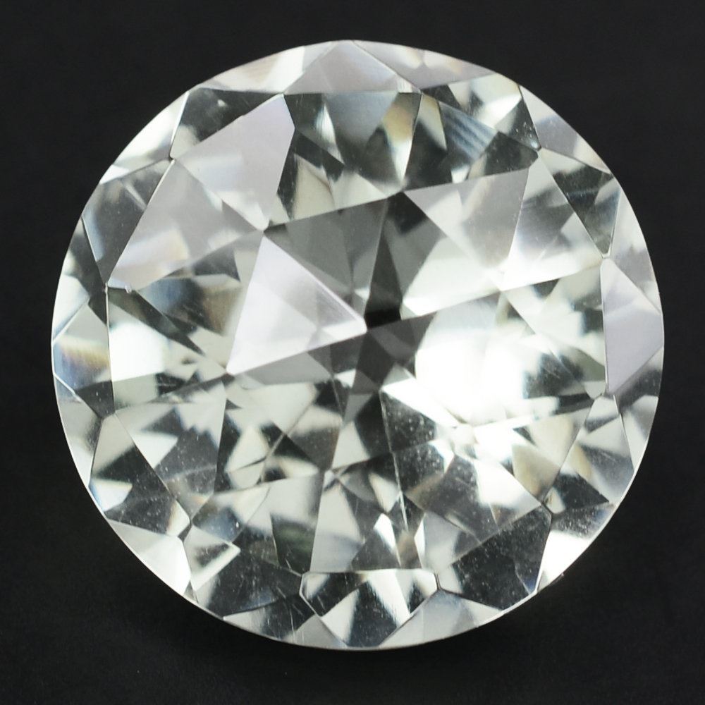 GREEN AMETHYST HIGH DOME ROSE CUT ROUND 15MM 12.47 Cts.