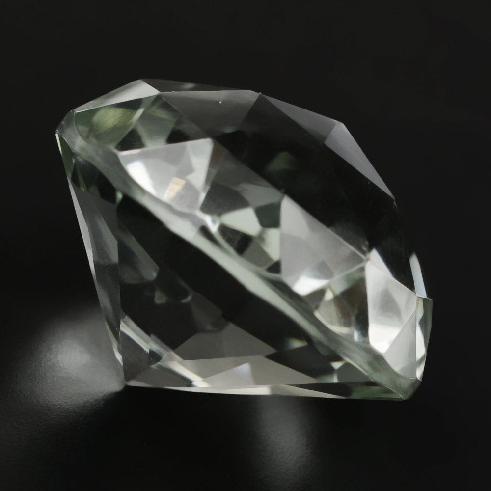 GREEN AMETHYST HIGH DOME ROSE CUT ROUND 15MM 12.47 Cts.
