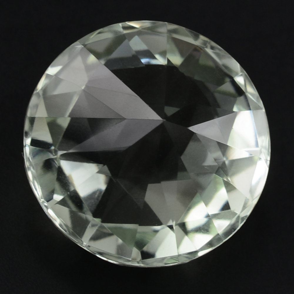 GREEN AMETHYST HIGH DOME ROSE CUT ROUND 15MM 12.47 Cts.
