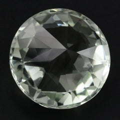 GREEN AMETHYST HIGH DOME ROSE CUT ROUND 15MM 12.47 Cts.