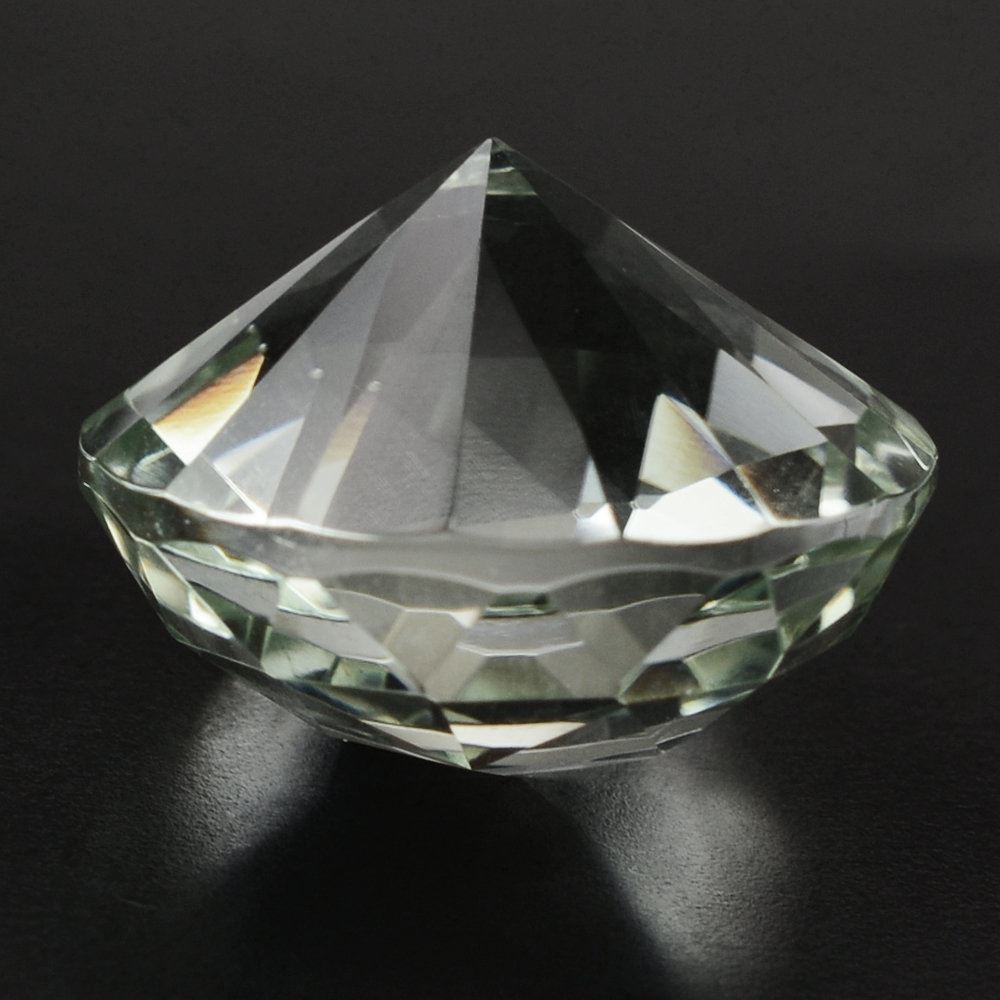 GREEN AMETHYST HIGH DOME ROSE CUT ROUND 15MM 12.47 Cts.