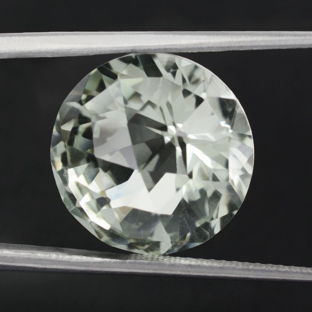 GREEN AMETHYST HIGH DOME ROSE CUT ROUND 15MM 12.47 Cts.