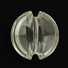 GREEN AMETHYST LENTIL ROUND WITH CARVED BELT 9MM 2.38 Cts.