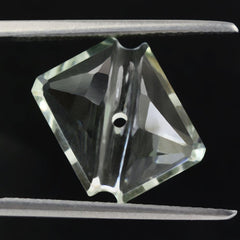 GREEN AMETHYST OCTAGON CABS WITH CARVED BELT (FRONT/BACK) 12X10MM 4.05 Cts.
