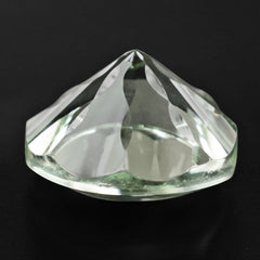 GREEN AMETHYST EYE CUT ROUND 13MM 7.33 Cts.