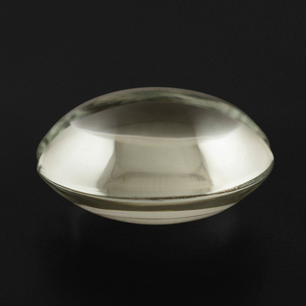GREEN AMETHYST LENTIL ROUND WITH CARVED BELT 12MM 5.33 Cts.