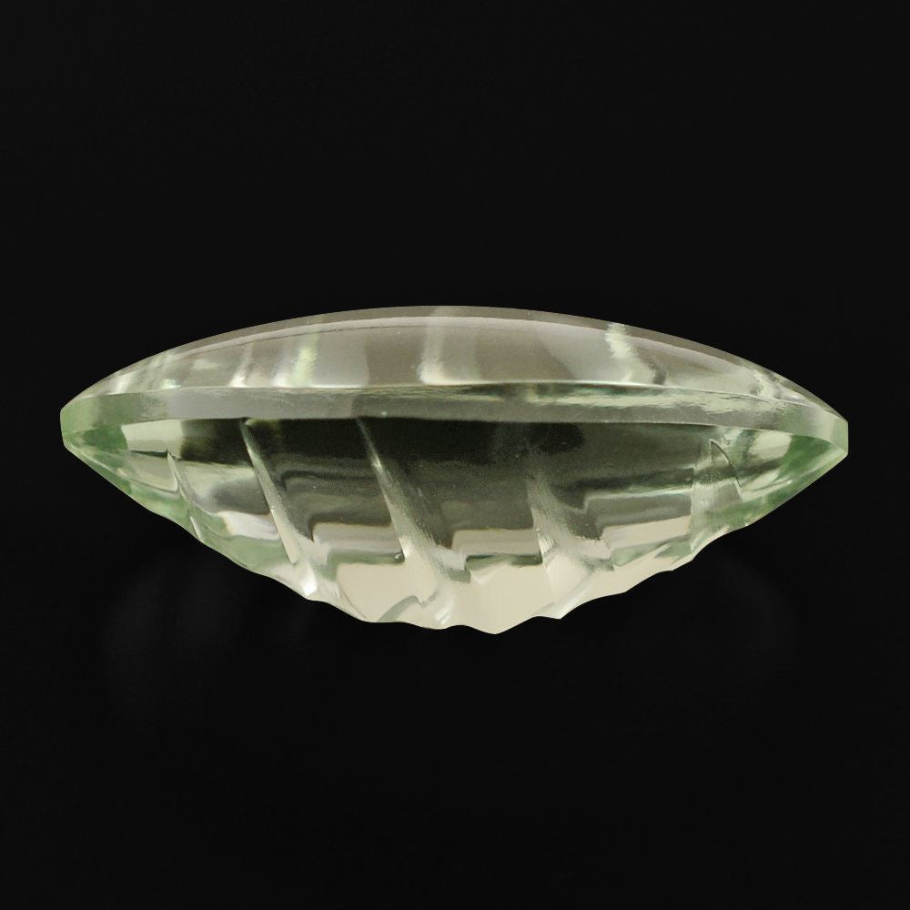 GREEN AMETHYST BUFFTOP KNIFE CONCAVE MARQUISE 20x12MM 9.32 Cts.
