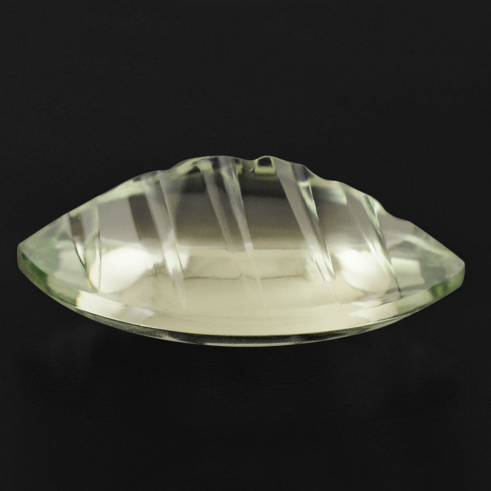 GREEN AMETHYST BUFFTOP KNIFE CONCAVE MARQUISE 20x12MM 9.32 Cts.