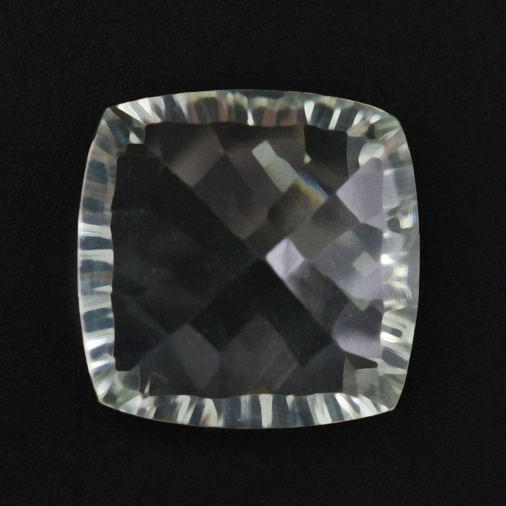 GREEN AMETHYST CONCAVE CUT CUSHION 10MM 4.2 Cts.
