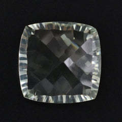 GREEN AMETHYST CONCAVE CUT CUSHION 10MM 4.2 Cts.