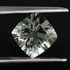 GREEN AMETHYST CONCAVE CUT CUSHION 10MM 4.2 Cts.