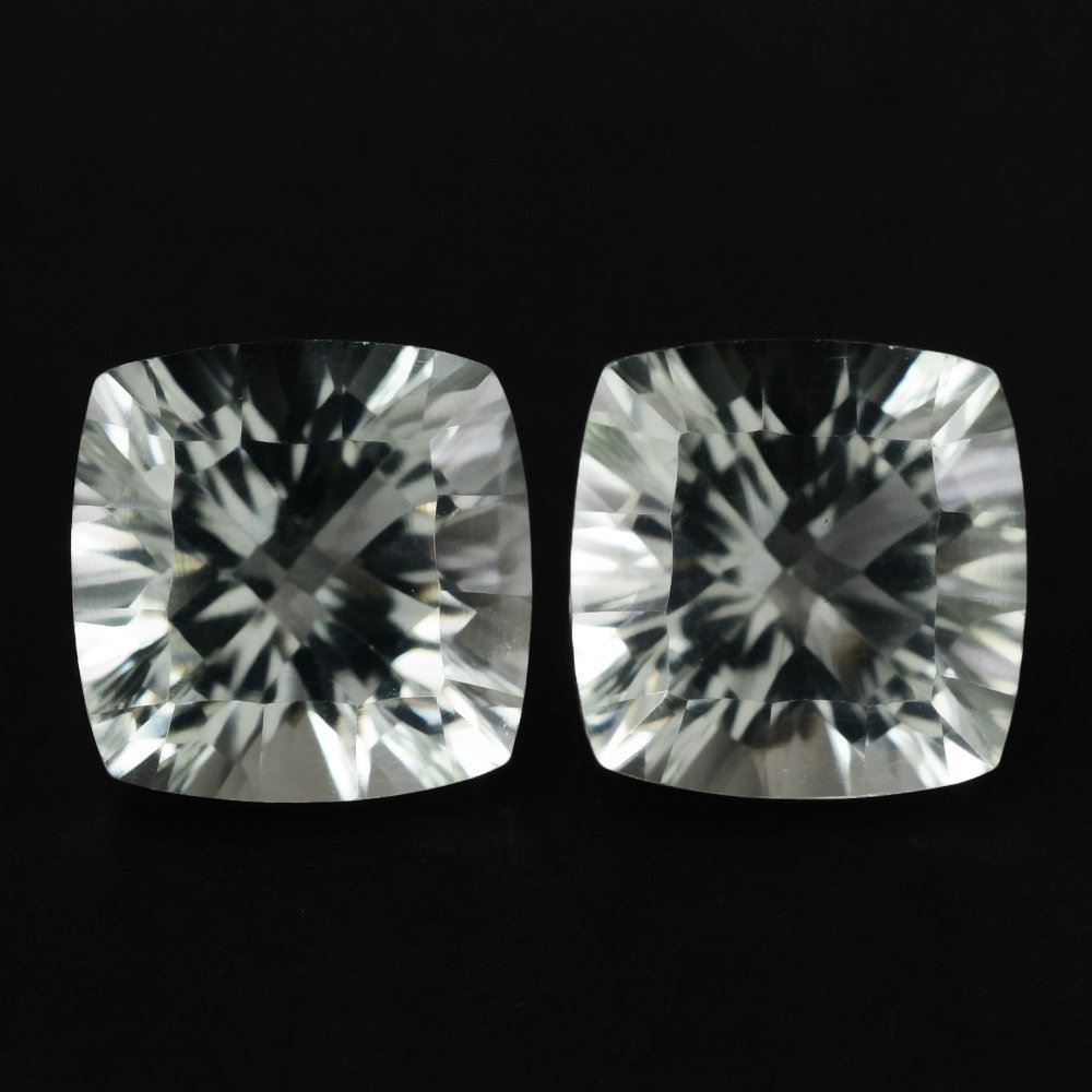 GREEN AMETHYST CONCAVE CUT CUSHION 10MM 4.2 Cts.