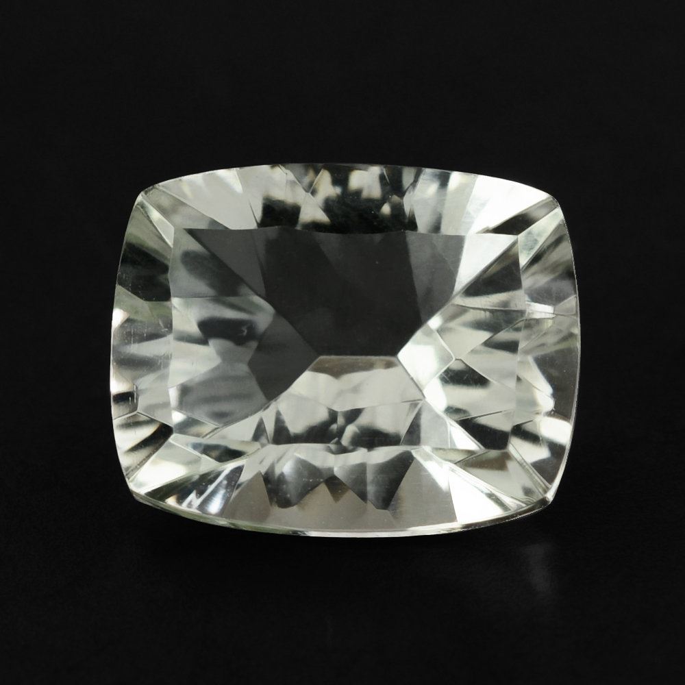 GREEN AMETHYST CONCAVE CUT CUSHION 10X8MM 2.85 Cts.