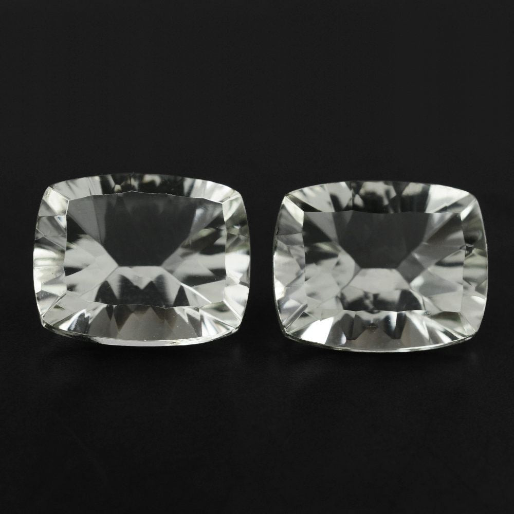 GREEN AMETHYST CONCAVE CUT CUSHION 10X8MM 2.85 Cts.