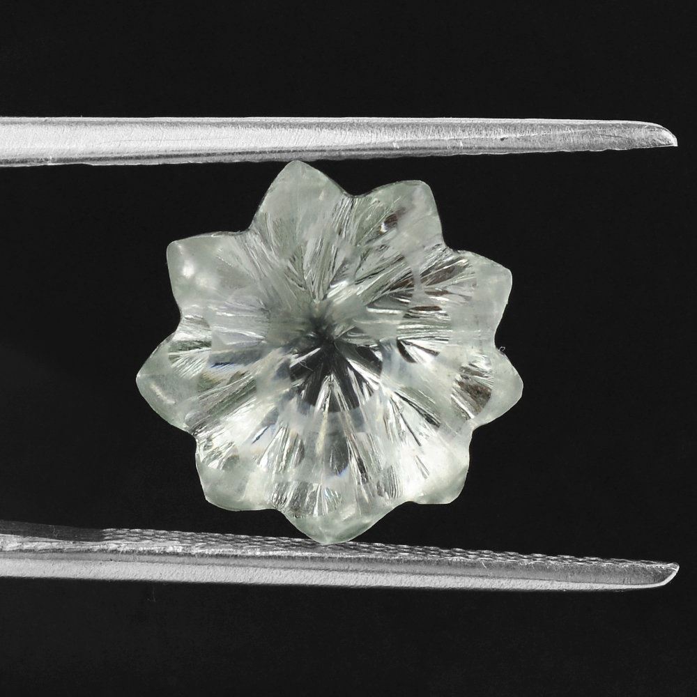 GREEN AMETHYST UMBRELLA ROUND 12MM 5.23 Cts.