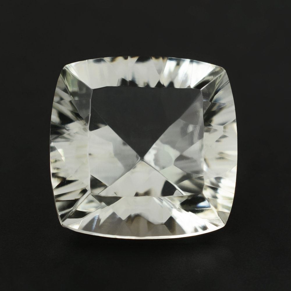 GREEN AMETHYST CONCAVE CUT CUSHION 9MM 2.85 Cts.