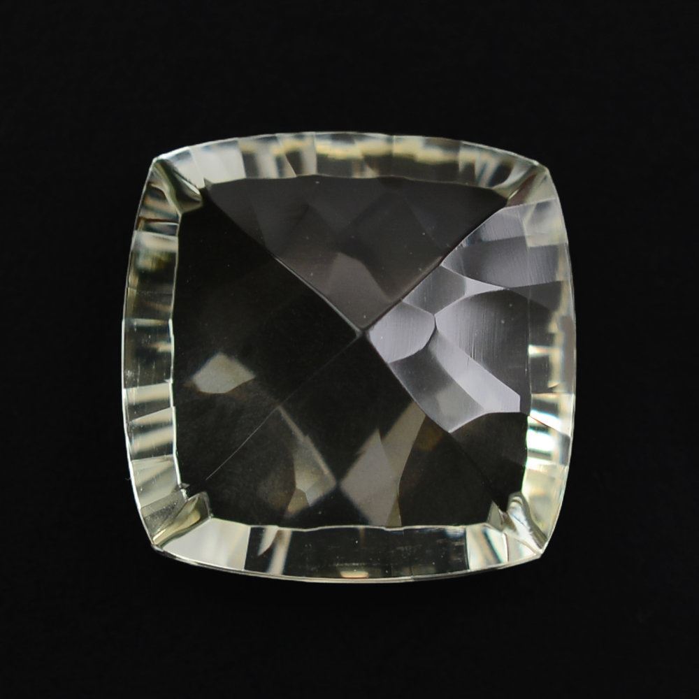 GREEN AMETHYST CONCAVE CUT CUSHION 9MM 2.85 Cts.