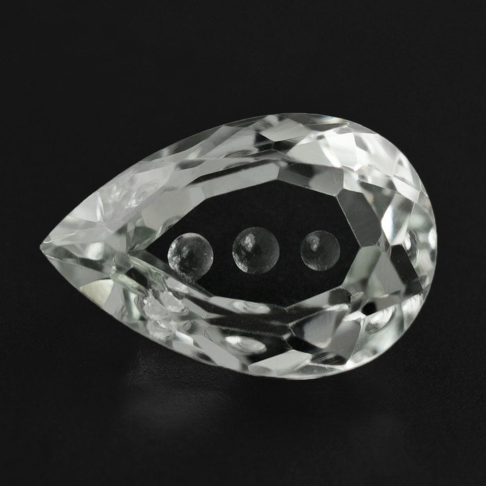 GREEN AMETHYST SUPPER BUBBLE PEAR 12X8MM 3.20 Cts.