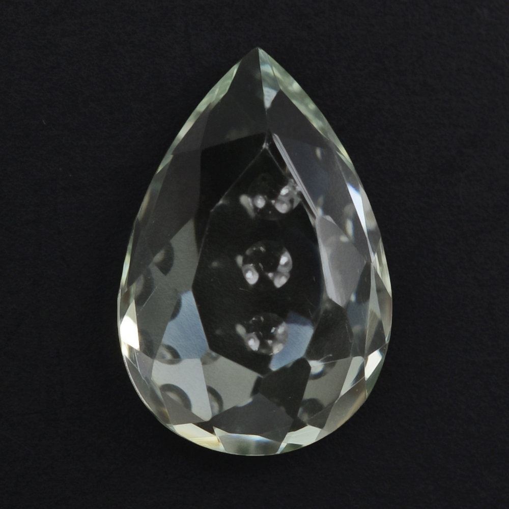 GREEN AMETHYST SUPPER BUBBLE PEAR 12X8MM 3.20 Cts.