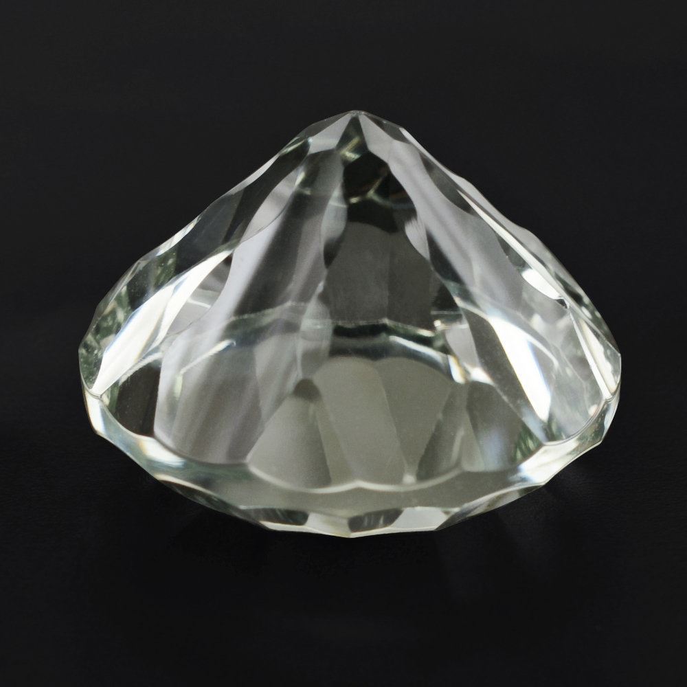 GREEN AMETHYST CONCAVE SPLENDOR CUT ROUND 16MM 13.97 Cts.