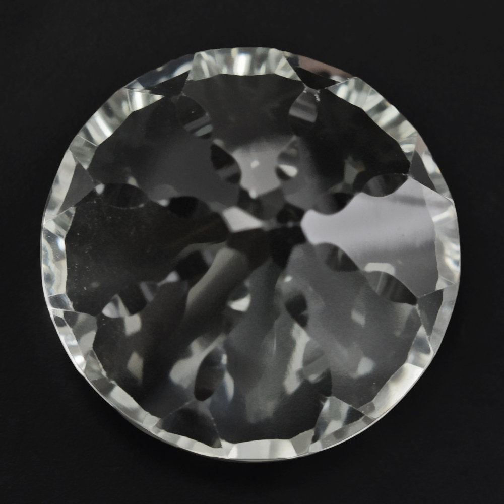 GREEN AMETHYST CONCAVE SPLENDOR CUT ROUND 16MM 13.97 Cts.