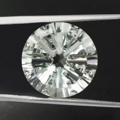 GREEN AMETHYST CONCAVE SPLENDOR CUT ROUND 16MM 13.97 Cts.